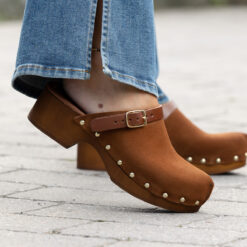 roberto rosso clogs suede brown