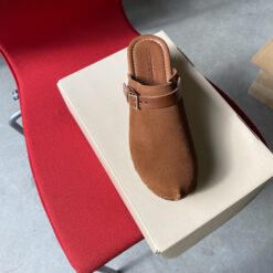 roberto rosso clogs suede leather brown