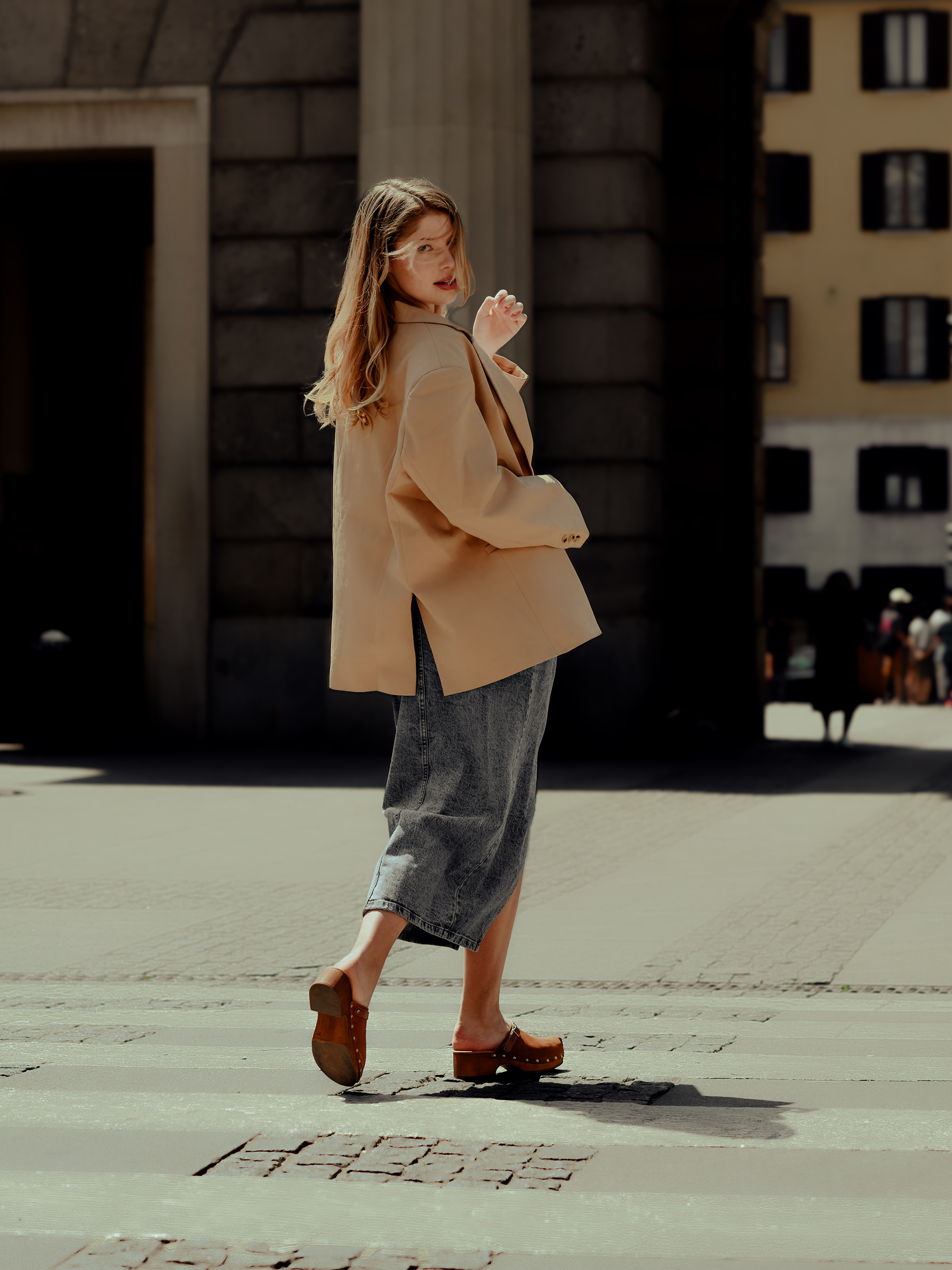 roberto rosso clogs suede leather brown